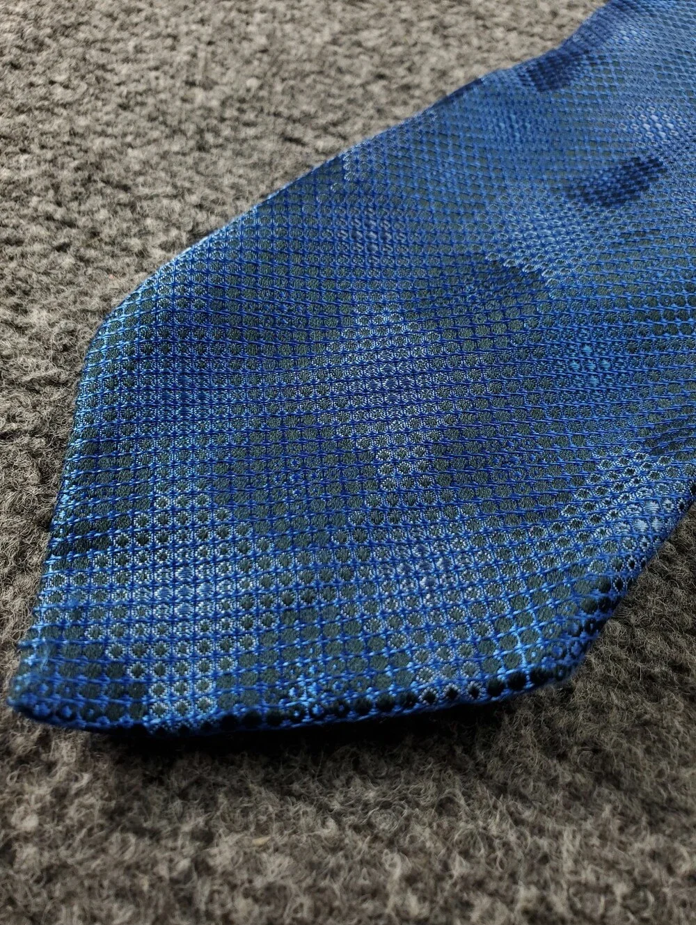 Thomas Pink Pontic Dot Silk Tie Royal Blue 2004 Jacquard Handmade Formal NEW